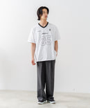 【BRKNHOME/ブロークンホーム】×【ZERO STAIN/ゼロステイン】【ホッケー風デザイン】コラボTシャツ 汗染み防止 ワンポイント オーバーサイズ