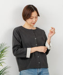 【C-FORT POINT/フォートポイント】バスク天竺 クルーネック カーディガン