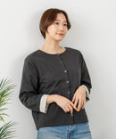 【C-FORT POINT/フォートポイント】バスク天竺 クルーネック カーディガン