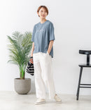 【C-FORTPOINT/フォートポイント】【接触冷感 ひんやり涼しい】冷感スムース素材 プリントTシャツ ルーズシルエット なめらか 落ち感 ニュアンスカラー 大人カジュアル