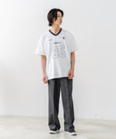 【BRKNHOME/ブロークンホーム】×【ZERO STAIN/ゼロステイン】【ホッケー風デザイン】コラボTシャツ 汗染み防止 ワンポイント オーバーサイズ