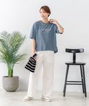 【C-FORTPOINT/フォートポイント】【接触冷感 ひんやり涼しい】冷感スムース素材 プリントTシャツ ルーズシルエット なめらか 落ち感 ニュアンスカラー 大人カジュアル