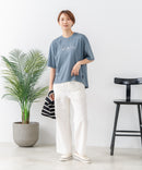 【C-FORTPOINT/フォートポイント】【接触冷感 ひんやり涼しい】冷感スムース素材 プリントTシャツ ルーズシルエット なめらか 落ち感 ニュアンスカラー 大人カジュアル