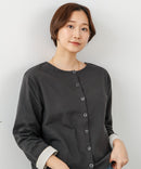 【C-FORT POINT/フォートポイント】バスク天竺 クルーネック カーディガン