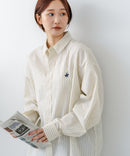 【BEVERLY HILLS POLO CLUB/ビバリーヒルズポロクラブ】【選べる2シルエット】オックスワイドシャツ（クロップド丈 or ビッグシルエット）ポニー刺繍