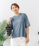 【C-FORTPOINT/フォートポイント】【接触冷感 ひんやり涼しい】冷感スムース素材 プリントTシャツ ルーズシルエット なめらか 落ち感 ニュアンスカラー 大人カジュアル