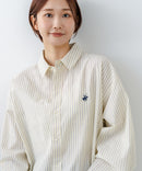 【BEVERLY HILLS POLO CLUB/ビバリーヒルズポロクラブ】【選べる2シルエット】オックスワイドシャツ（クロップド丈 or ビッグシルエット）ポニー刺繍