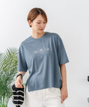 【C-FORTPOINT/フォートポイント】【接触冷感 ひんやり涼しい】冷感スムース素材 プリントTシャツ ルーズシルエット なめらか 落ち感 ニュアンスカラー 大人カジュアル