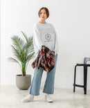 【C-FORT POINT/フォートポイント】カレッジロゴ ステッチ刺繍トレーナー