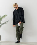 【BLUE STANDARD/ブルースタンダード】ストレッチニット ツイルシャツジャケット ウールタッチ