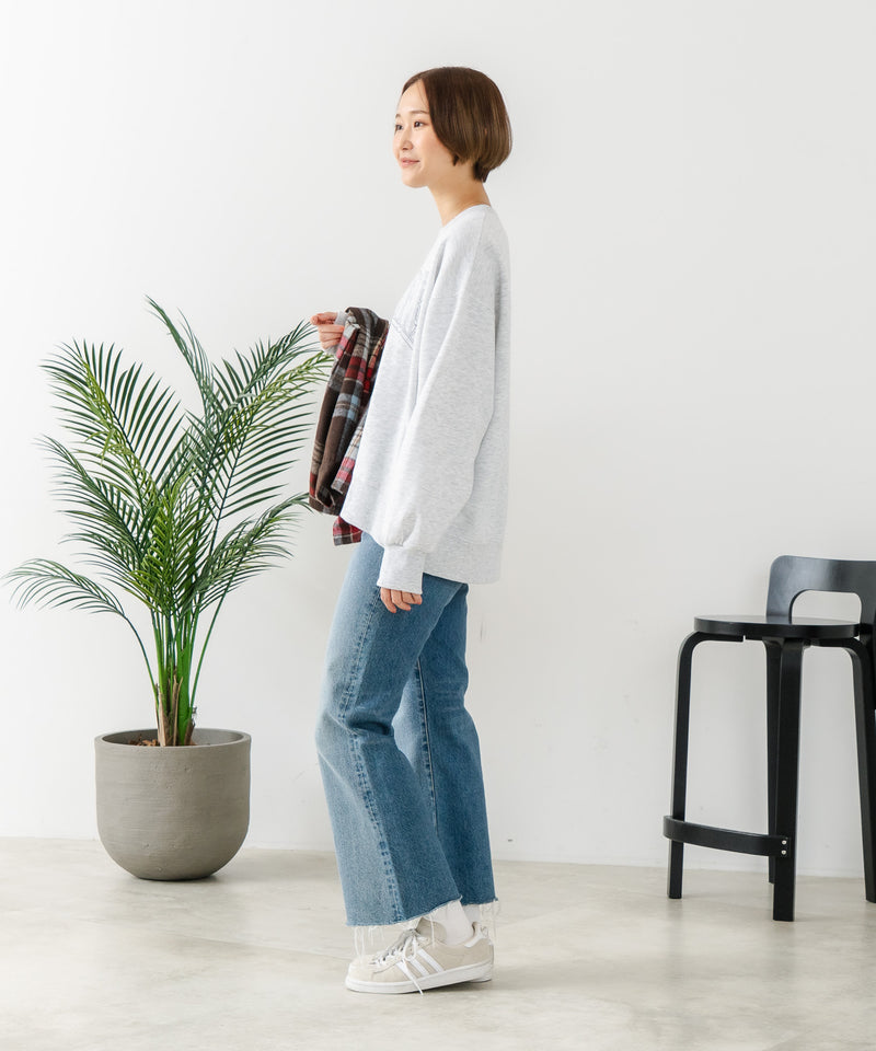 【C-FORT POINT/フォートポイント】カレッジロゴ ステッチ刺繍トレーナー