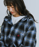 【BEVERLY HILLS POLO CLUB/ビバリーヒルズポロクラブ】ネルチェックシャツパーカー