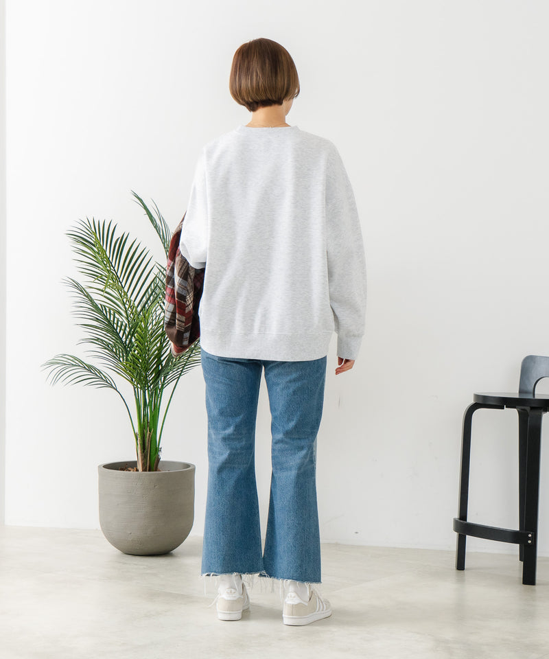 【C-FORT POINT/フォートポイント】カレッジロゴ ステッチ刺繍トレーナー