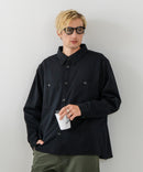 【BLUE STANDARD/ブルースタンダード】ストレッチニット ツイルシャツジャケット ウールタッチ