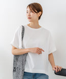 【C-FORTPOINT/フォートポイント】【涼しさと美シルエットを叶える 接触冷感機能付き】ドルマンスリーブ5分袖Tシャツ ひんやり涼しい 体型カバー 華奢見え ゆったり
