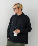 【BLUE STANDARD/ブルースタンダード】ストレッチニット ツイルシャツジャケット ウールタッチ