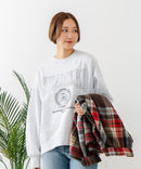 【C-FORT POINT/フォートポイント】カレッジロゴ ステッチ刺繍トレーナー