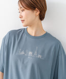 【C-FORTPOINT/フォートポイント】【接触冷感 ひんやり涼しい】冷感スムース素材 プリントTシャツ ルーズシルエット なめらか 落ち感 ニュアンスカラー 大人カジュアル