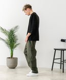 【BLUE STANDARD/ブルースタンダード】スエードライク オーバーサイズ7分袖Tシャツ 春服 ❘ジーンズメイト公式オンラインショップ