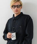 【BLUE STANDARD/ブルースタンダード】ストレッチニット ツイルシャツジャケット ウールタッチ