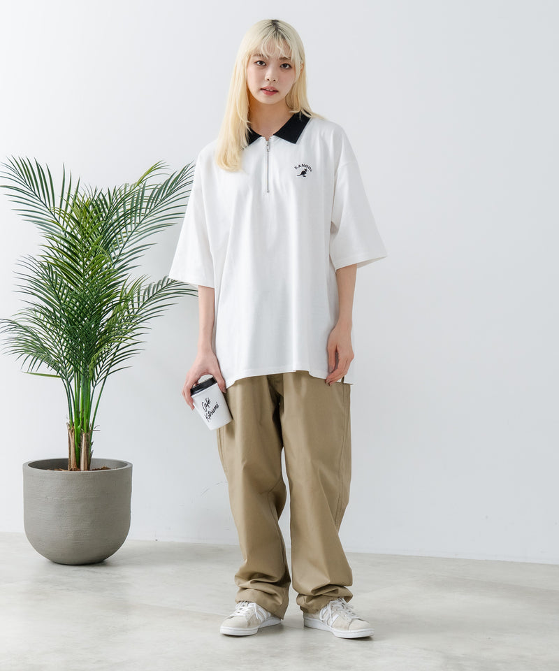 【KANGOL/カンゴール】襟配色 ハーフジップ ポロ