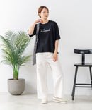 【C-FORTPOINT/フォートポイント】【接触冷感 ひんやり涼しい】冷感スムース素材 プリントTシャツ ルーズシルエット なめらか 落ち感 ニュアンスカラー 大人カジュアル