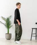 【BLUE STANDARD/ブルースタンダード】スエードライク オーバーサイズ7分袖Tシャツ 春服 ❘ジーンズメイト公式オンラインショップ