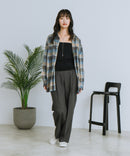 【BEVERLY HILLS POLO CLUB/ビバリーヒルズポロクラブ】オーバーサイズ ロゴ ワンポイント刺繍 シャギーチェックシャツ/フランネルシャツ/レディース メンズ