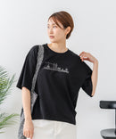 【C-FORTPOINT/フォートポイント】【接触冷感 ひんやり涼しい】冷感スムース素材 プリントTシャツ ルーズシルエット なめらか 落ち感 ニュアンスカラー 大人カジュアル