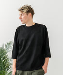 【BLUE STANDARD/ブルースタンダード】スエードライク オーバーサイズ7分袖Tシャツ 春服 ❘ジーンズメイト公式オンラインショップ