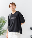 【C-FORTPOINT/フォートポイント】【接触冷感 ひんやり涼しい】冷感スムース素材 プリントTシャツ ルーズシルエット なめらか 落ち感 ニュアンスカラー 大人カジュアル