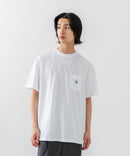 【SAVIER/サビアー】×【ZERO STAIN/ゼロステイン】【LAロゴ立体刺繍】コラボ ポケット付き Tシャツ オーバーサイズ 汗染み防止 ストリート・スケーター