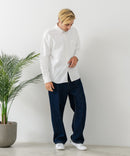 【BLUE STANDARD/ブルースタンダード】コットン100％ オックスレギュラーカラー リラックスシルエットシャツ ビズ オフィスカジュアル オンでもオフでも