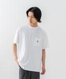 【SAVIER/サビアー】×【ZERO STAIN/ゼロステイン】【LAロゴ立体刺繍】コラボ ポケット付き Tシャツ オーバーサイズ 汗染み防止 ストリート・スケーター