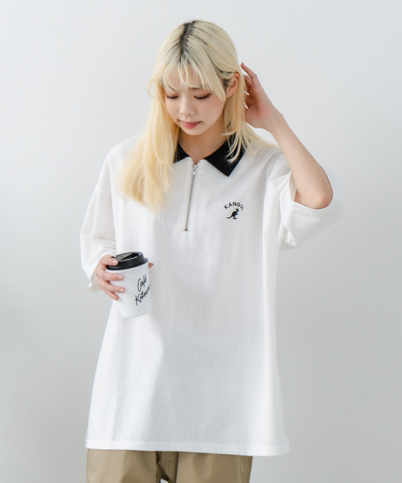【KANGOL/カンゴール】襟配色 ハーフジップ ポロ