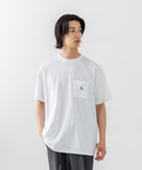 【SAVIER/サビアー】×【ZERO STAIN/ゼロステイン】【LAロゴ立体刺繍】コラボ ポケット付き Tシャツ オーバーサイズ 汗染み防止 ストリート・スケーター