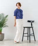 【C-FORTPOINT/フォートポイント】【涼やかな綿素材】総柄刺繍ブラウス コットン100% シャツ プルオーバー 涼しい 体型カバー ナチュラル ❘ジーンズメイト公式オンラインショップ