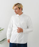 【BLUE STANDARD/ブルースタンダード】コットン100％ オックスレギュラーカラー リラックスシルエットシャツ ビズ オフィスカジュアル オンでもオフでも