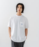 【SAVIER/サビアー】×【ZERO STAIN/ゼロステイン】【LAロゴ立体刺繍】コラボ ポケット付き Tシャツ オーバーサイズ 汗染み防止 ストリート・スケーター