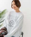 【C-FORT POINT/フォートポイント】カレッジロゴ ステッチ刺繍トレーナー