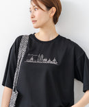 【C-FORTPOINT/フォートポイント】【接触冷感 ひんやり涼しい】冷感スムース素材 プリントTシャツ ルーズシルエット なめらか 落ち感 ニュアンスカラー 大人カジュアル