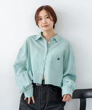 【BEVERLY HILLS POLO CLUB/ビバリーヒルズポロクラブ】楊柳素材 ワイドシルエットシャツ