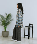 【BEVERLY HILLS POLO CLUB/ビバリーヒルズポロクラブ】オーバーサイズ ロゴ ワンポイント刺繍 シャギーチェックシャツ/フランネルシャツ/レディース メンズ