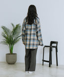 【BEVERLY HILLS POLO CLUB/ビバリーヒルズポロクラブ】オーバーサイズ ロゴ ワンポイント刺繍 シャギーチェックシャツ/フランネルシャツ/レディース メンズ