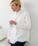 【BLUE STANDARD/ブルースタンダード】コットン100％ オックスレギュラーカラー リラックスシルエットシャツ ビズ オフィスカジュアル オンでもオフでも