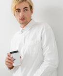 【BLUE STANDARD/ブルースタンダード】コットン100％ オックスレギュラーカラー リラックスシルエットシャツ ビズ オフィスカジュアル オンでもオフでも