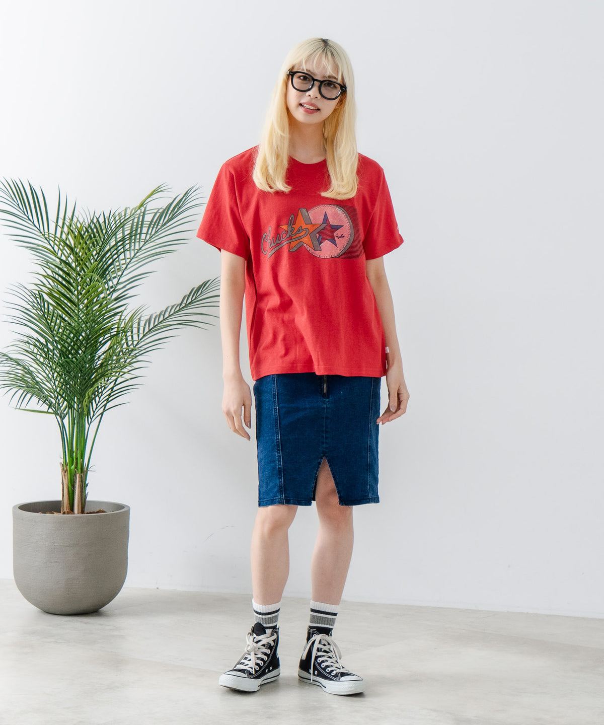 CONVERSE/コンバース】ネップスラブ アーカイブロゴ Tシャツ zo