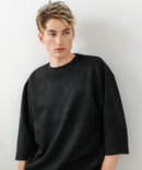 【BLUE STANDARD/ブルースタンダード】スエードライク オーバーサイズ7分袖Tシャツ 春服 ❘ジーンズメイト公式オンラインショップ