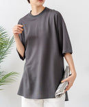 【C-FORTPOINT/フォートポイント】【接触冷感 ひんやり涼しい】冷感鹿の子素材 ラウンドヘムTシャツ 乾きやすい お尻が隠れる 体型カバー