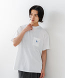 【SAVIER/サビアー】×【ZERO STAIN/ゼロステイン】【LAロゴ立体刺繍】コラボ ポケット付き Tシャツ オーバーサイズ 汗染み防止 ストリート・スケーター